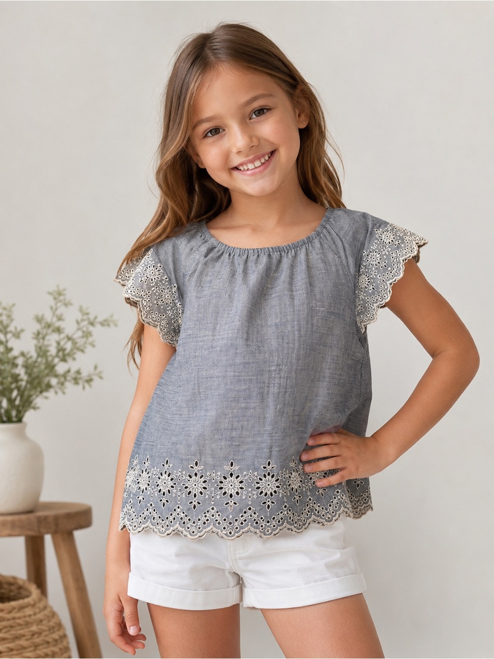 GAP Girls Eyelet Lace Summer Top | NWT | Cottagecore Boho